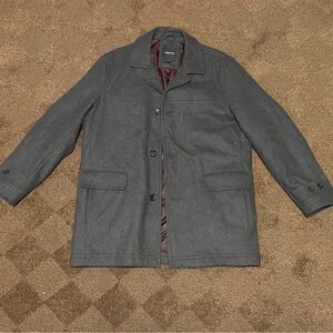 Men's Charcoal Wool Blend London Fog Coat - Classic Winter Jacket